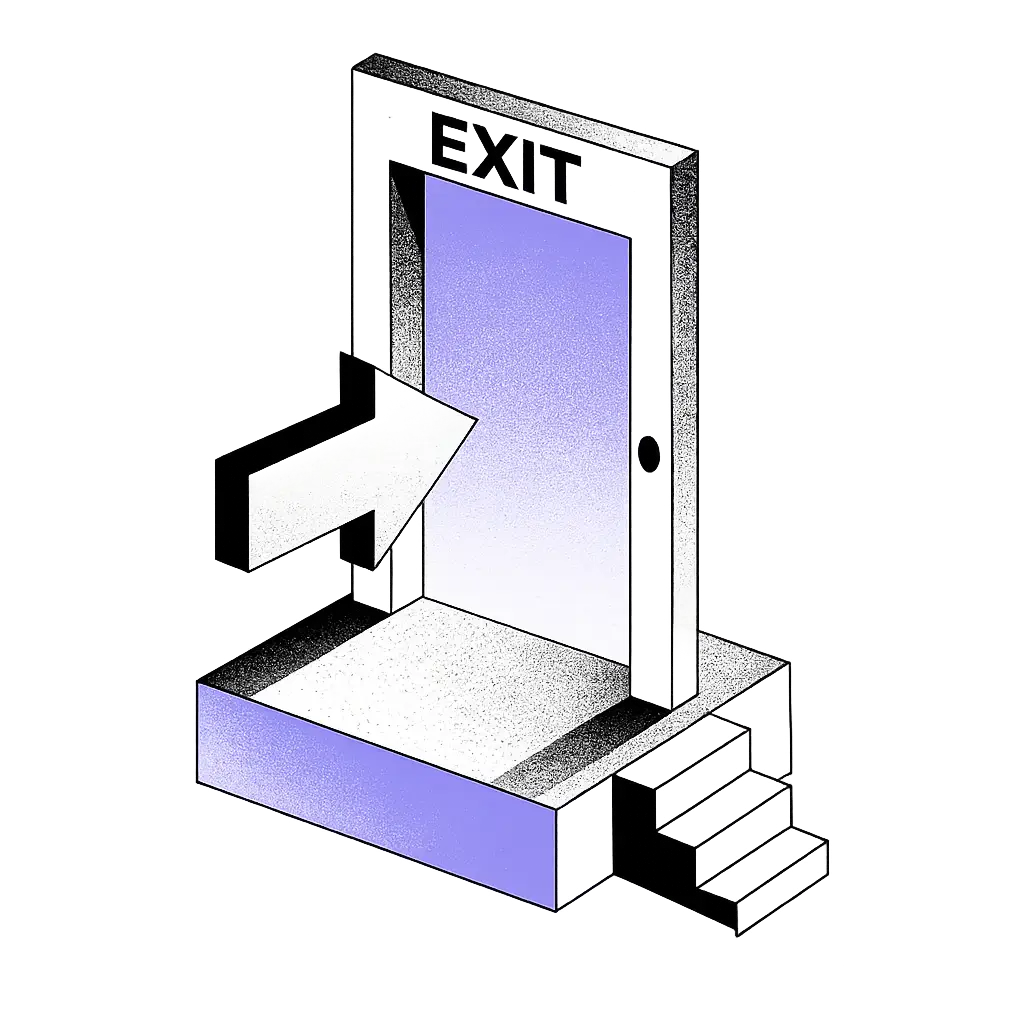 Exit Tür Lila 3D